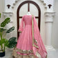 Lime Mirror Work Lehenga Set