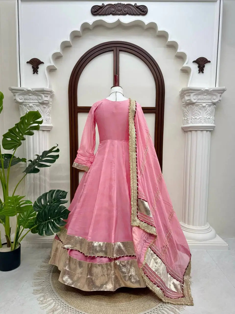 Lime Mirror Work Lehenga Set