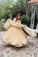 Lime Mirror Work Lehenga Set