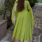 Lime Mirror Work Lehenga Set