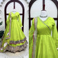 Lime Mirror Work Lehenga Set