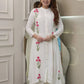 Long Flair Embroidered Rayon Kurti with Palazzo – Elegant Festive Wear