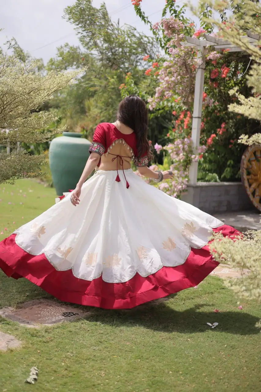 Lotus Gota Mirror Lehenga Set