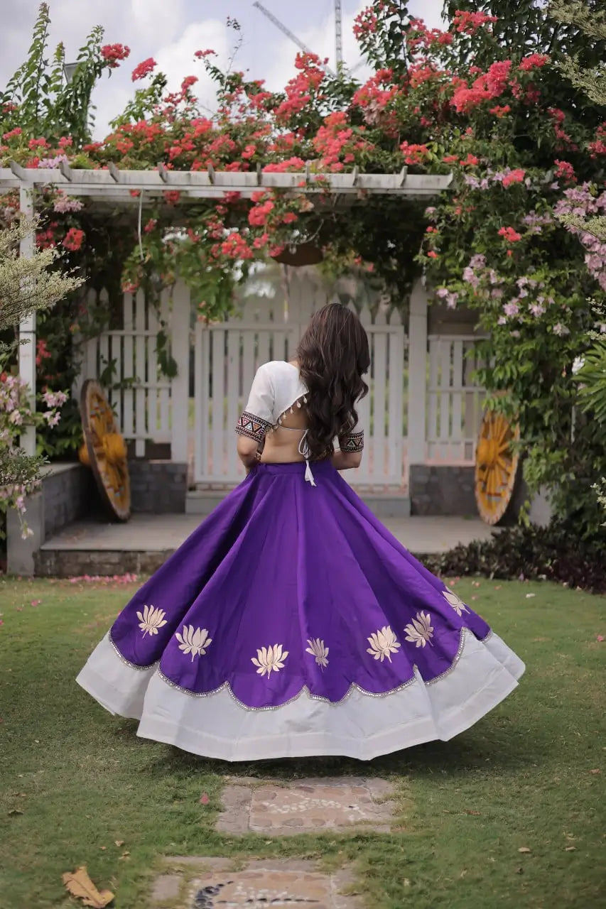 Lotus Gota Mirror Lehenga Set