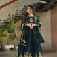 Luxury Designer Gown with Dupatta – Faux Blooming Georgette with Zari & Sequins Embroidery