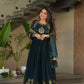 Luxury Designer Gown with Dupatta – Faux Blooming Georgette with Zari & Sequins Embroidery