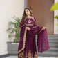 Luxury Designer Gown with Dupatta – Faux Blooming Georgette with Zari & Sequins Embroidery