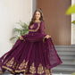 Luxury Designer Gown with Dupatta – Faux Blooming Georgette with Zari & Sequins Embroidery