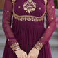 Luxury Designer Gown with Dupatta – Faux Blooming Georgette with Zari & Sequins Embroidery