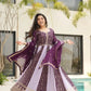 Luxury Faux Blooming Kali-Pattern Gown with Dupatta – Zari & Sequins Embroidery