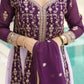 Luxury Faux Blooming Kali-Pattern Gown with Dupatta – Zari & Sequins Embroidery