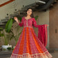 Luxury Faux Blooming Kali-Pattern Gown with Dupatta – Zari & Sequins Embroidery
