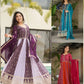 Luxury Faux Blooming Kali-Pattern Gown with Dupatta – Zari & Sequins Embroidery
