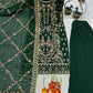 Luxury Faux Georgette Embroidered Palazzo Suit for Wedding and Festive Wear