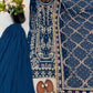 Luxury Faux Georgette Embroidered Palazzo Suit for Wedding and Festive Wear