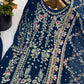 Luxury Faux Georgette Embroidered Palazzo Suit for Wedding and Festive Wear