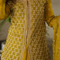 Luxury Fendy Kurti Sharara Set with Dupatta | Embroidered Party Wear Set for Women – Wine & Mehendi