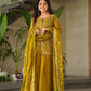 Luxury Fendy Kurti Sharara Set with Dupatta | Embroidered Party Wear Set for Women – Wine & Mehendi