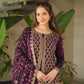 Luxury Fendy Kurti Sharara Set with Dupatta | Embroidered Party Wear Set for Women – Wine & Mehendi