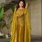 Luxury Fendy Kurti Sharara Set with Dupatta | Embroidered Party Wear Set for Women – Wine & Mehendi
