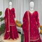 Luxury Orgenza Silk Embroidered Plazo Suit with Dupatta | Stitched 3-Piece Set for Women