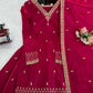 Luxury Orgenza Silk Embroidered Plazo Suit with Dupatta | Stitched 3-Piece Set for Women