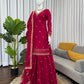 Luxury Orgenza Silk Embroidered Plazo Suit with Dupatta | Stitched 3-Piece Set for Women