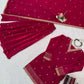 Luxury Orgenza Silk Embroidered Plazo Suit with Dupatta | Stitched 3-Piece Set for Women