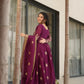 Luxury Star Georgette Gown with Dupatta – Zari & Sequins Embroidery