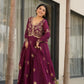 Luxury Star Georgette Gown with Dupatta – Zari & Sequins Embroidery