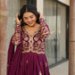 Luxury Star Georgette Gown with Dupatta – Zari & Sequins Embroidery
