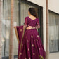 Luxury Star Georgette Gown with Dupatta – Zari & Sequins Embroidery