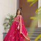 Luxury Star Georgette Gown with Dupatta – Zari & Sequins Embroidery