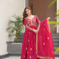 Luxury Star Georgette Gown with Dupatta – Zari & Sequins Embroidery