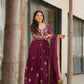 Luxury Star Georgette Gown with Dupatta – Zari & Sequins Embroidery