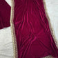 Luxury Velvet Embroidered Lehenga Choli Set with Dupatta