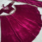 Luxury Velvet Embroidered Lehenga Choli Set with Dupatta