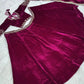 Luxury Velvet Embroidered Lehenga Choli Set with Dupatta