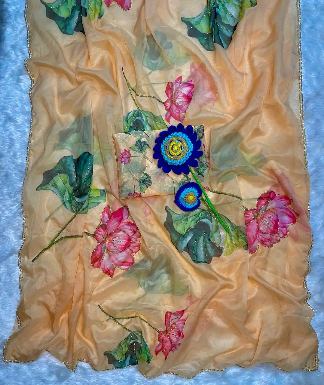 Madhvi Premium Tabby Organza Silk Saree