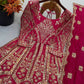 Magenta Mirror Jacket Lehenga