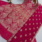 Magenta Mirror Jacket Lehenga