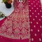 Magenta Mirror Jacket Lehenga