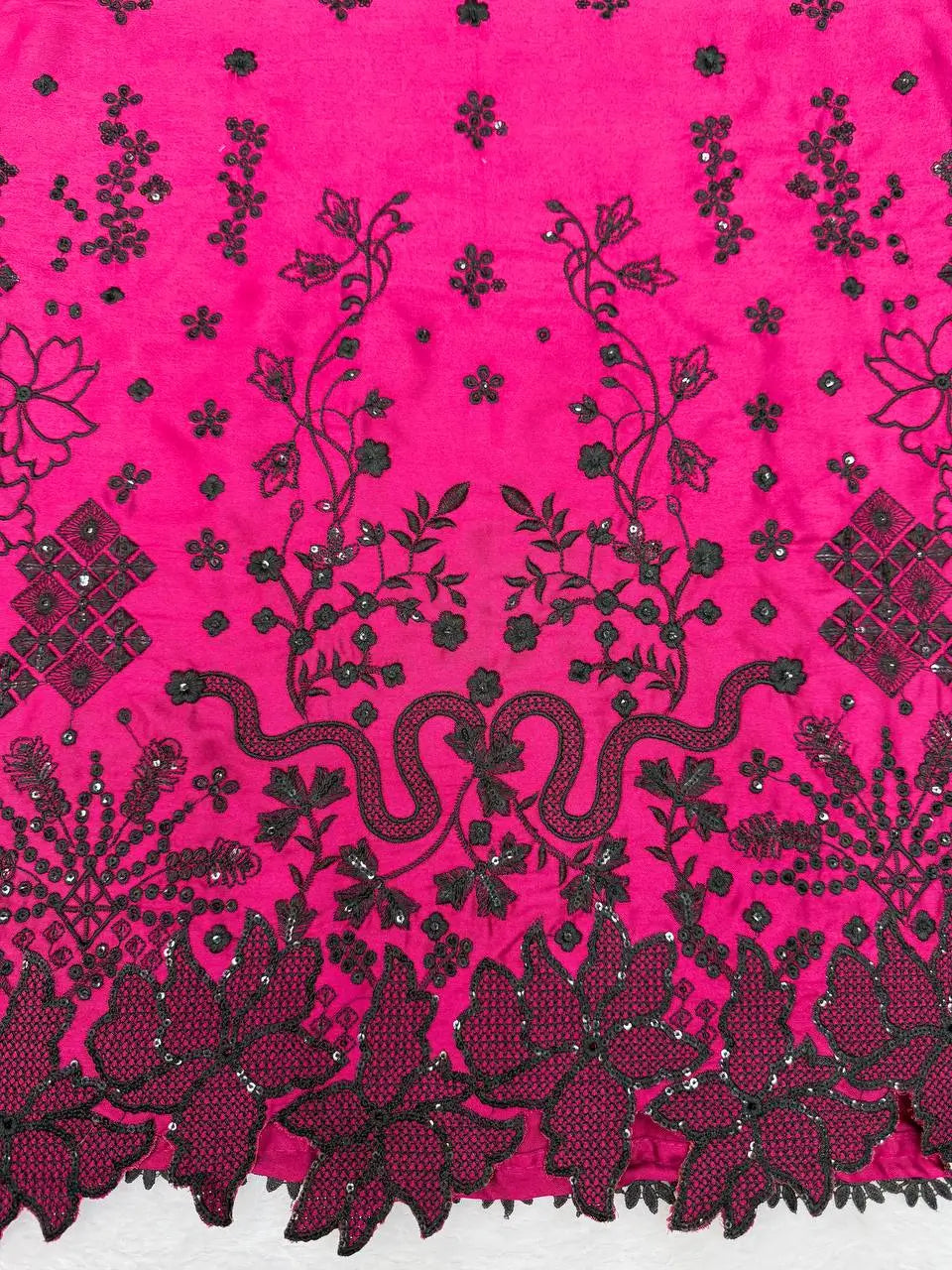 Magenta Noir Bloom Suit