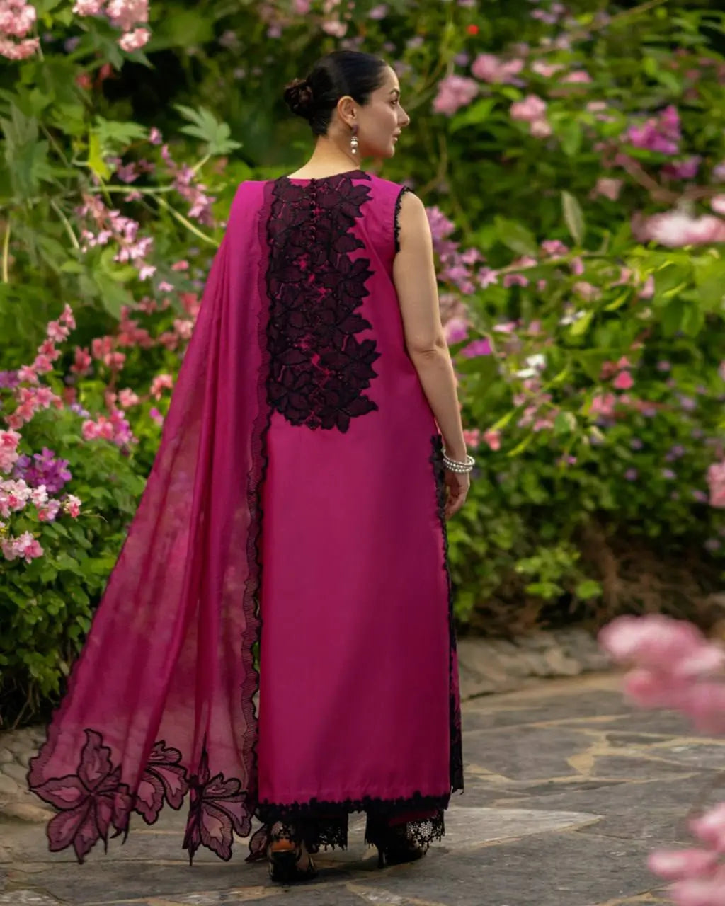 Magenta Noir Bloom Suit