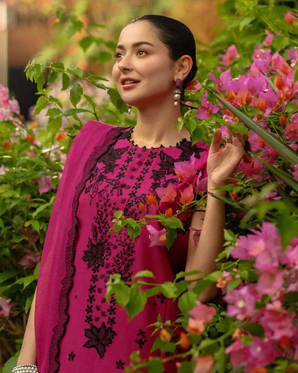 Magenta Noir Bloom Suit