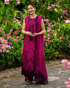 Magenta Noir Bloom Suit