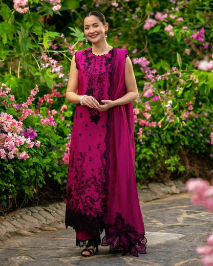 Magenta Noir Bloom Suit