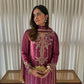 Magenta Zari Embroidered Suit