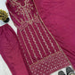 Magenta Zari Embroidered Suit