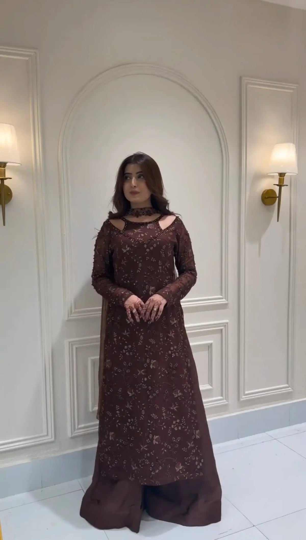 Mahogany Vine Embroidered Suit